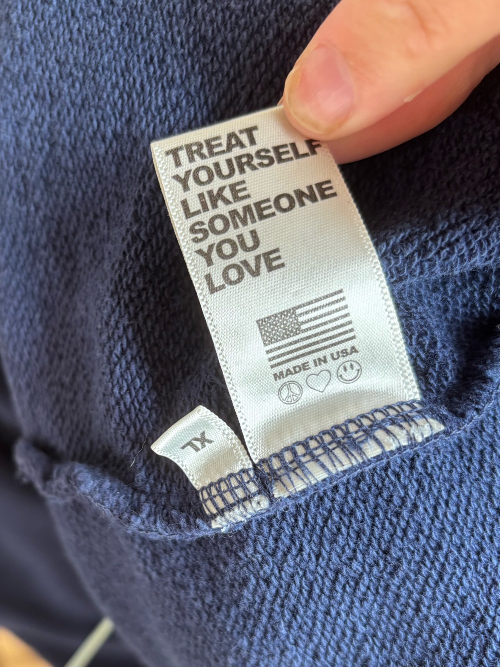 Madhappy Touch of Love Navy Blue Rare Hooded Sweatshirt - Picture 7 of 11